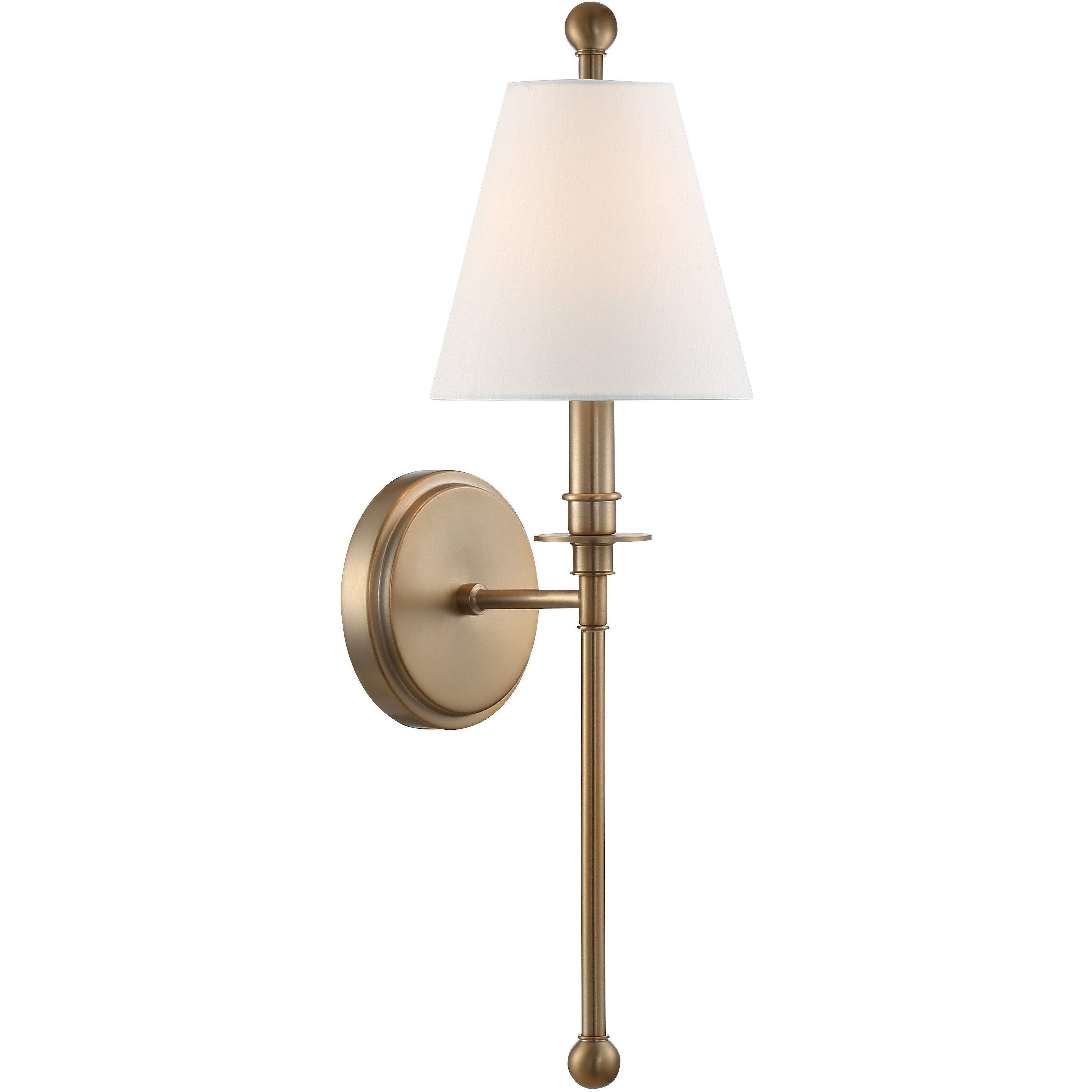 Riverdale Bath Sconce Wall Light in Aged Brass