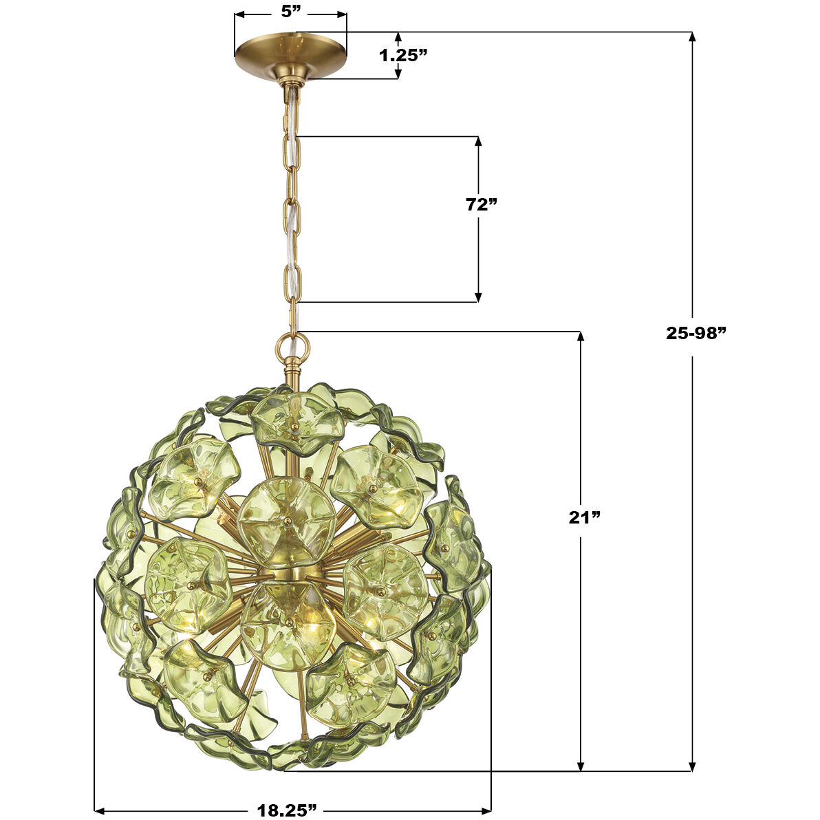 Esme 6 Light 18.25 inch Aged Brass Chandelier Ceiling Light