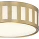 Kendal 3 Light 14 inch Vibrant Gold Flush Ceiling Light