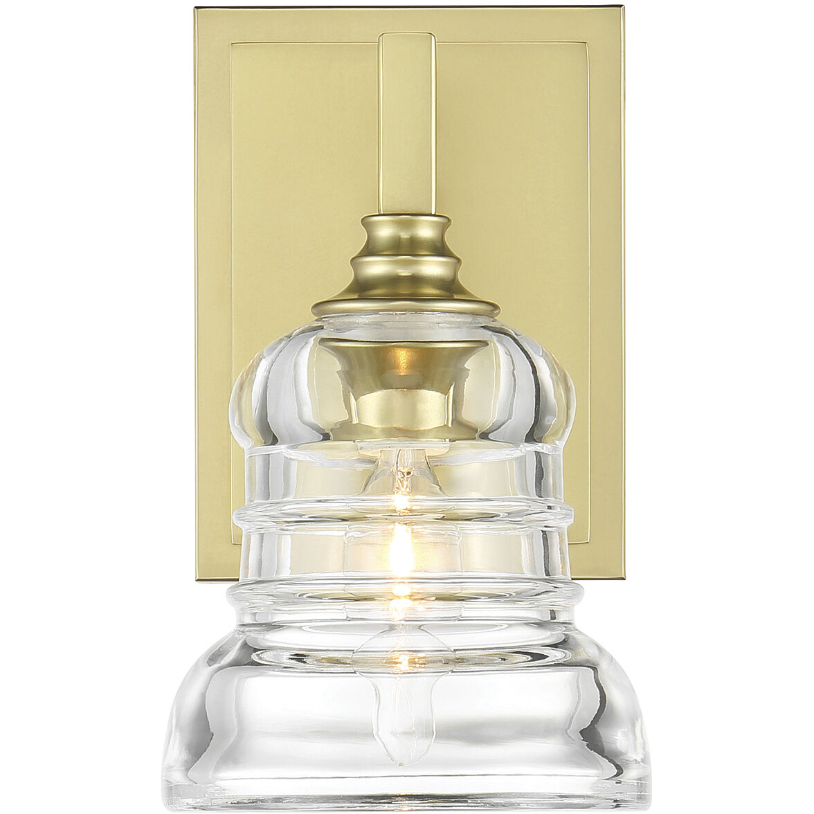 Gregory Bath Sconce Wall Light in Aged Brass