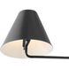 Xavier 4 Light 54 inch Matte Black Linear Chandelier Ceiling Light