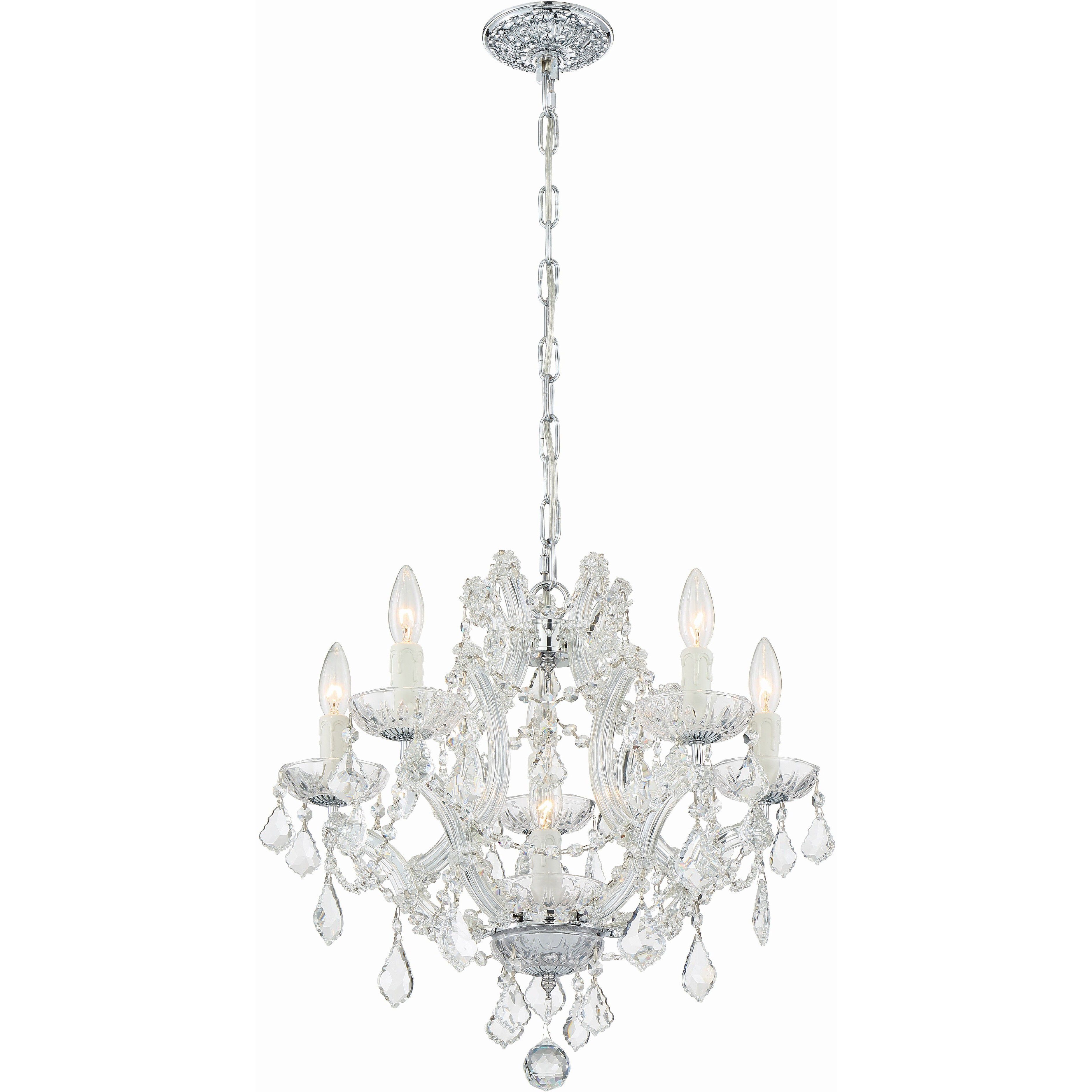 Maria Theresa 6 Light 20 inch Polished Chrome Chandelier Ceiling Light in Clear Spectra