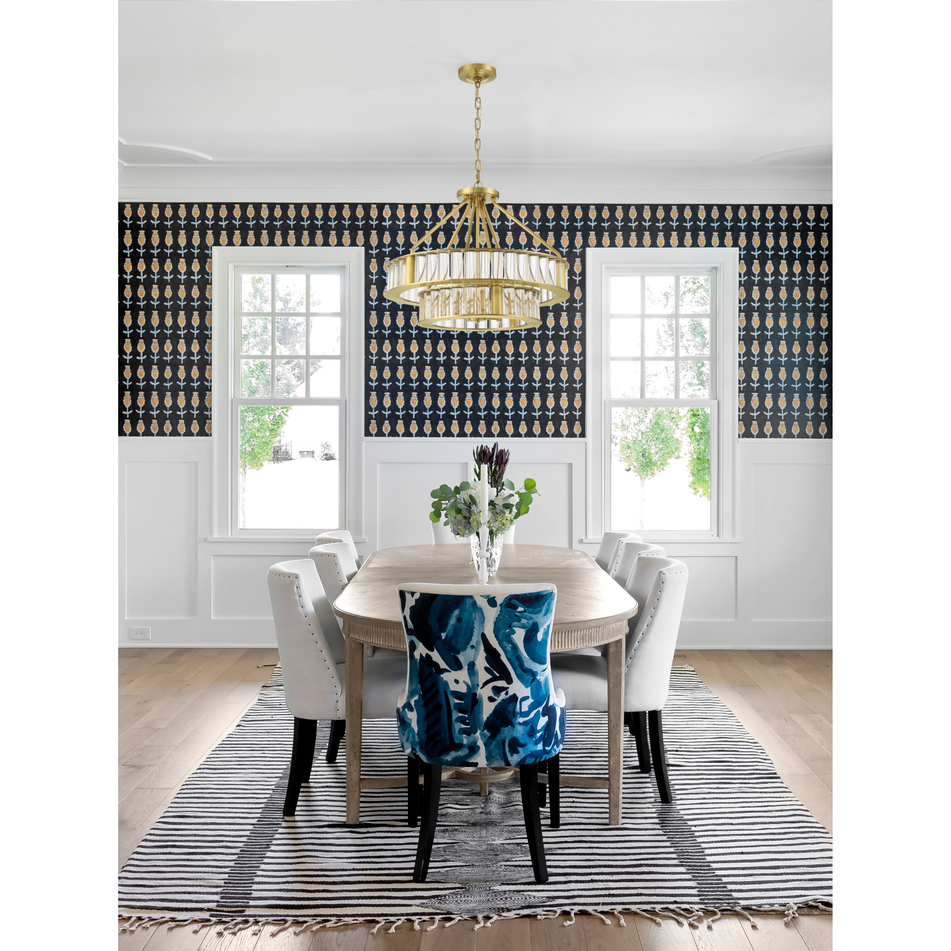 Farris 6 Light 24.5 inch Aged Brass Chandelier Ceiling Light