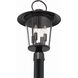 Andover 4 Light 20.5 inch Matte Black Outdoor Post in Clear