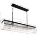 Emory 6 Light 49 inch Black Forged Linear Chandelier Ceiling Light