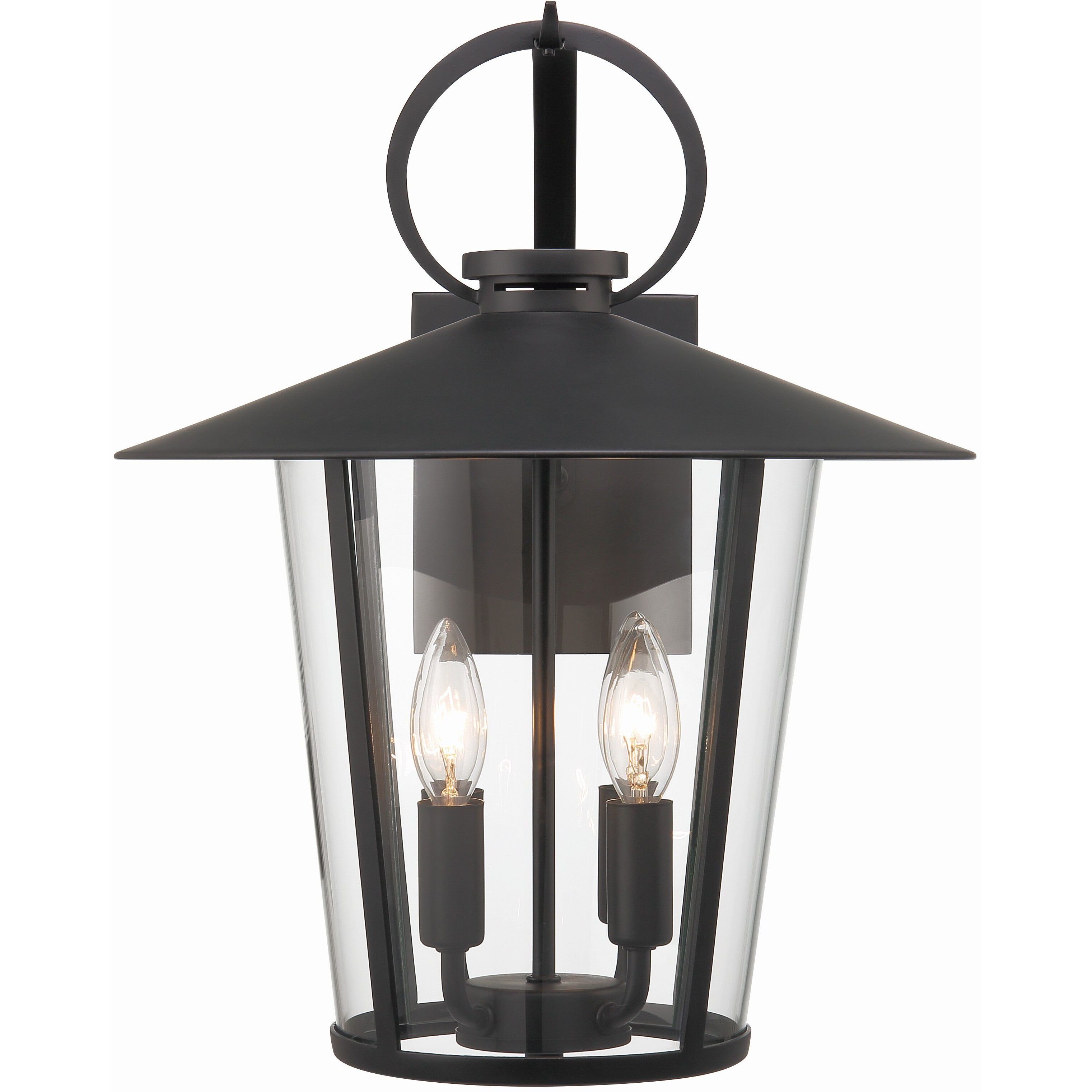 Andover 4 Light 17.25 inch Matte Black Outdoor Sconce in Clear