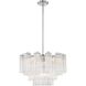 Addis 9 Light 22 inch Polished Chrome Chandelier Ceiling Light in Tronchi Glass Clear