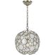 Palla 1 Light 13 inch Antique Silver Chandelier Ceiling Light
