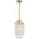 Gabrielle 1 Light 7 inch Antique Gold Mini Pendant Ceiling Light