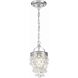 Calypso 1 Light 7.25 inch Polished Chrome Chandelier Ceiling Light