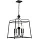 Sylvan 4 Light 21.5 inch Black Forged Lantern Chandelier Ceiling Light