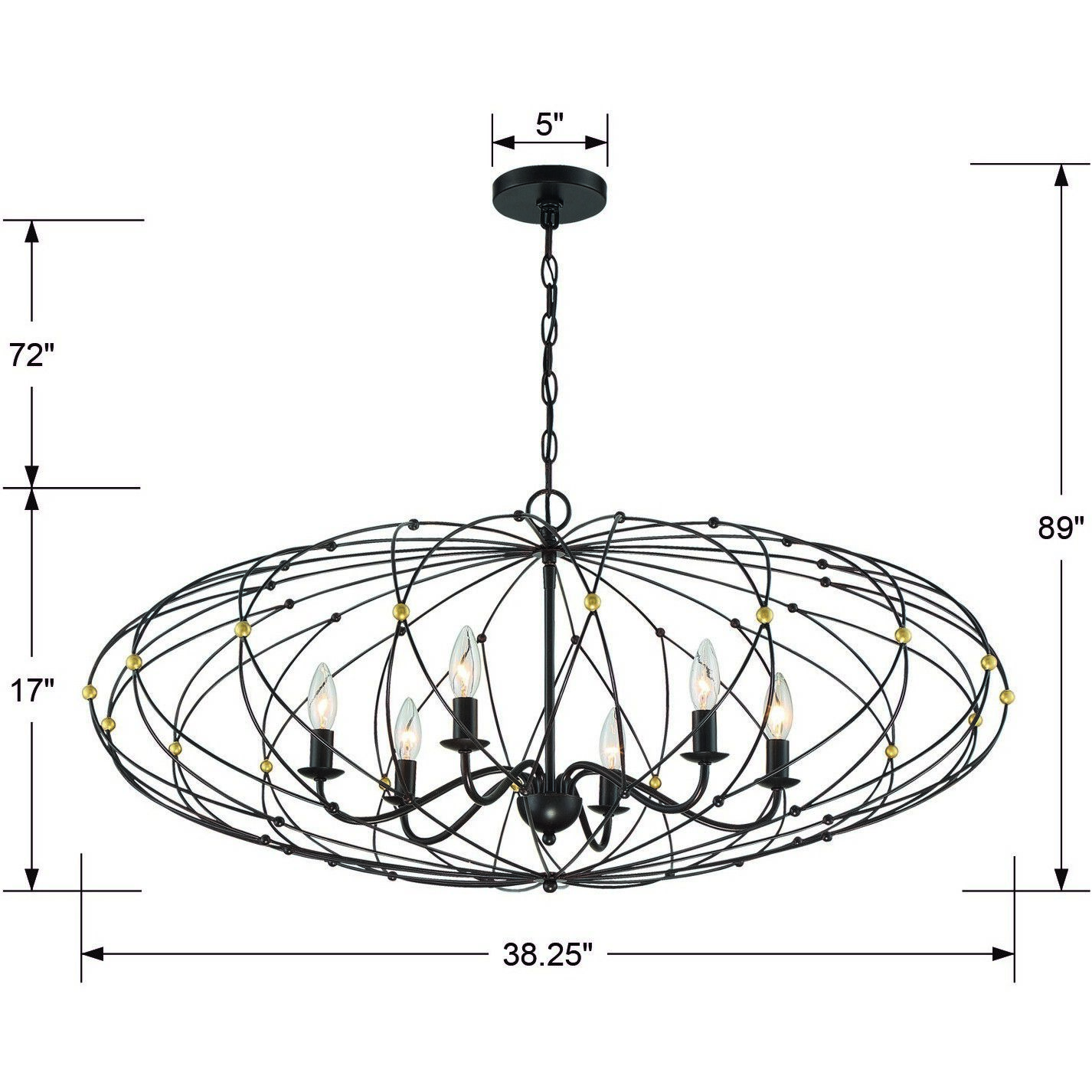 Zucca 6 Light 38.25 inch English Bronze and Antique Gold Chandelier Ceiling Light