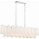 Addis 14 Light 51.75 inch Polished Chrome Linear Chandelier Ceiling Light in Tronchi Glass White