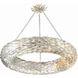 Broche 8 Light 33.5 inch Antique Silver Chandelier Ceiling Light
