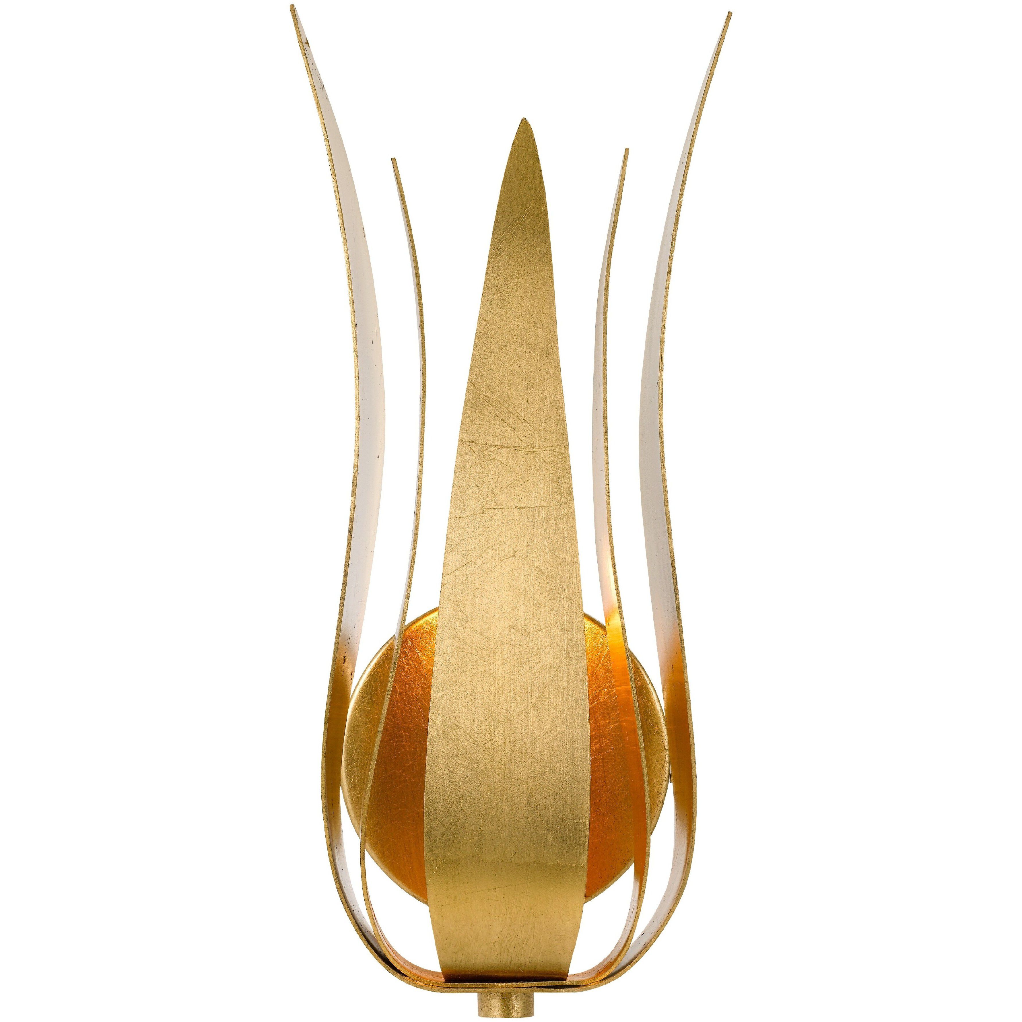 Broche Bath Sconce Wall Light in Antique Gold