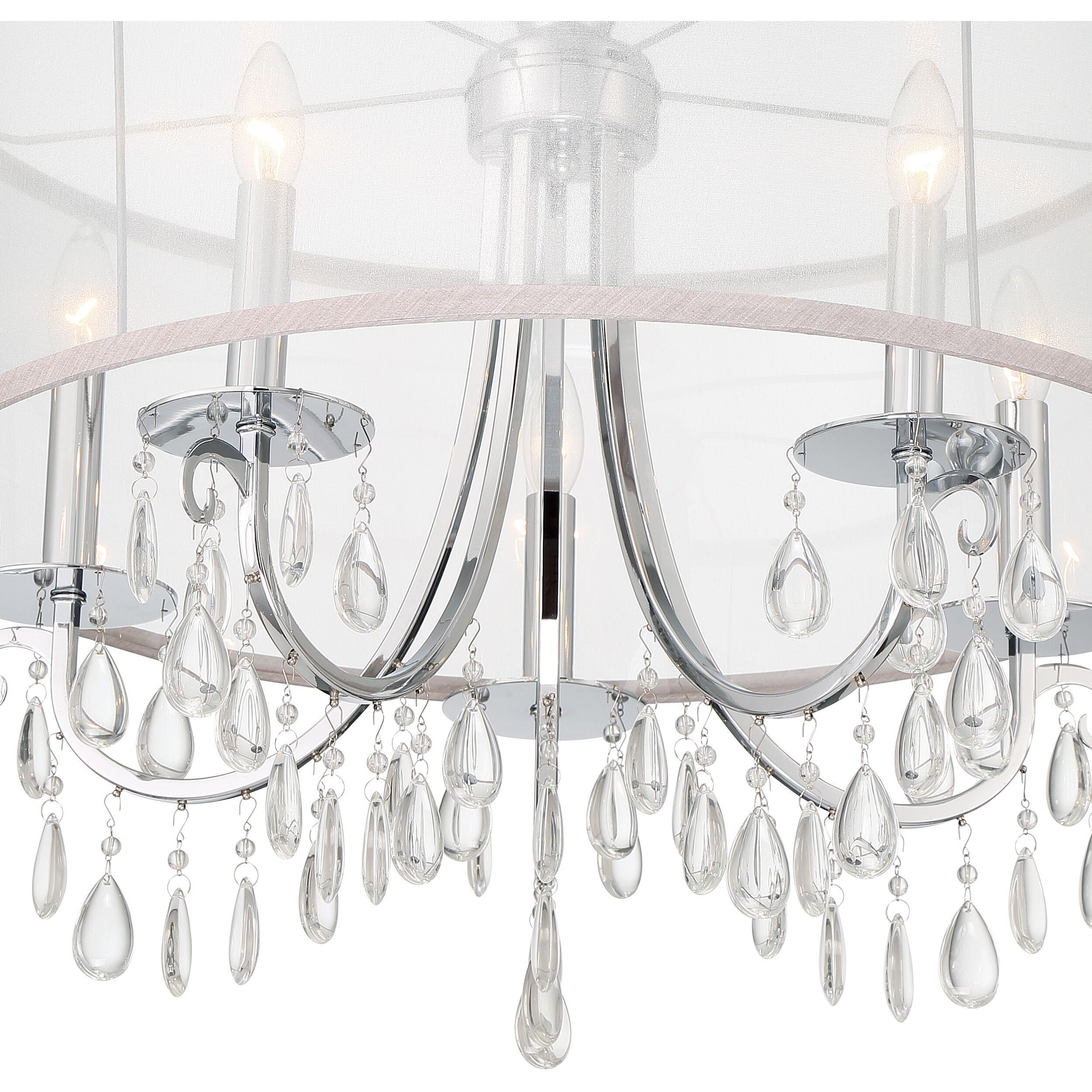 Crystorama 5625 CH Hampton 5 Light 24 inch Polished Chrome