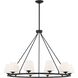 Keenan 10 Light 42 inch Matte Black Chandelier Ceiling Light