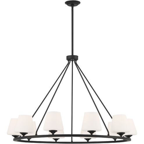 Keenan 10 Light 42 inch Matte Black Chandelier Ceiling Light