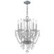 Traditional Crystal 5 Light 14 inch Polished Chrome Mini Chandelier Ceiling Light in Clear Swarovski Strass