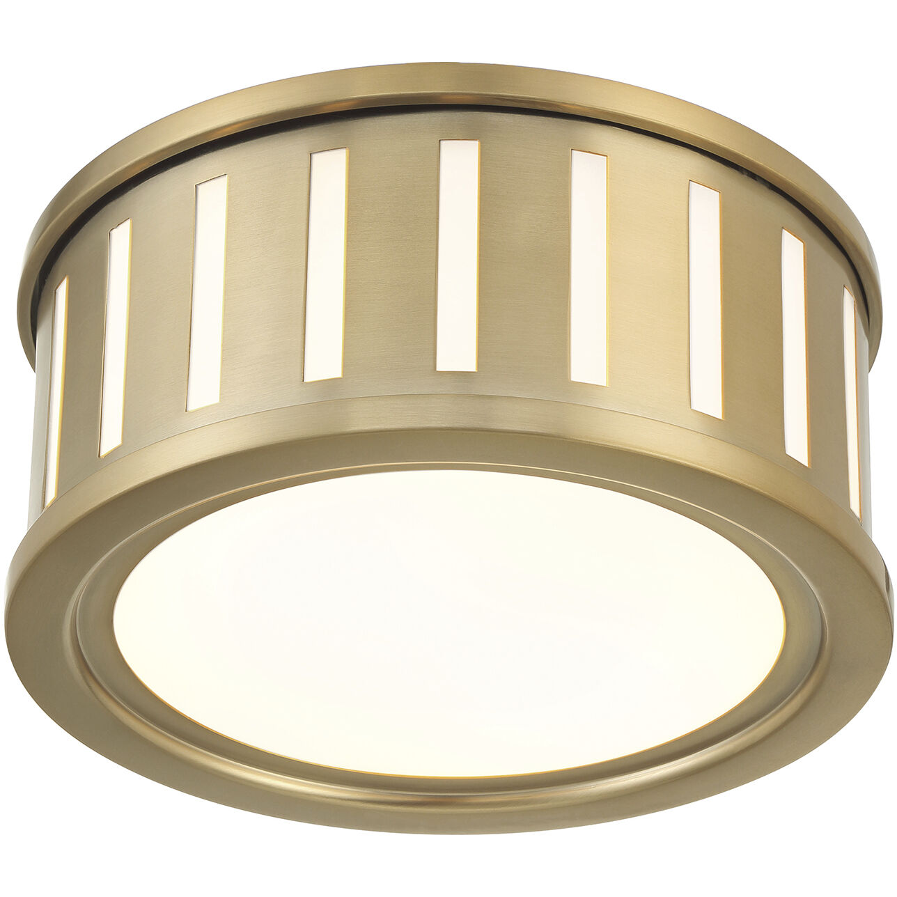 Kendal 2 Light 9.5 inch Vibrant Gold Flush Ceiling Light