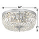 Westbury 3 Light 14 inch Polished Chrome Flush Ceiling Light in Clear Hand Cut