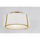 Fulton 3 Light 18 inch Antique Gold Semi Flush Ceiling Light