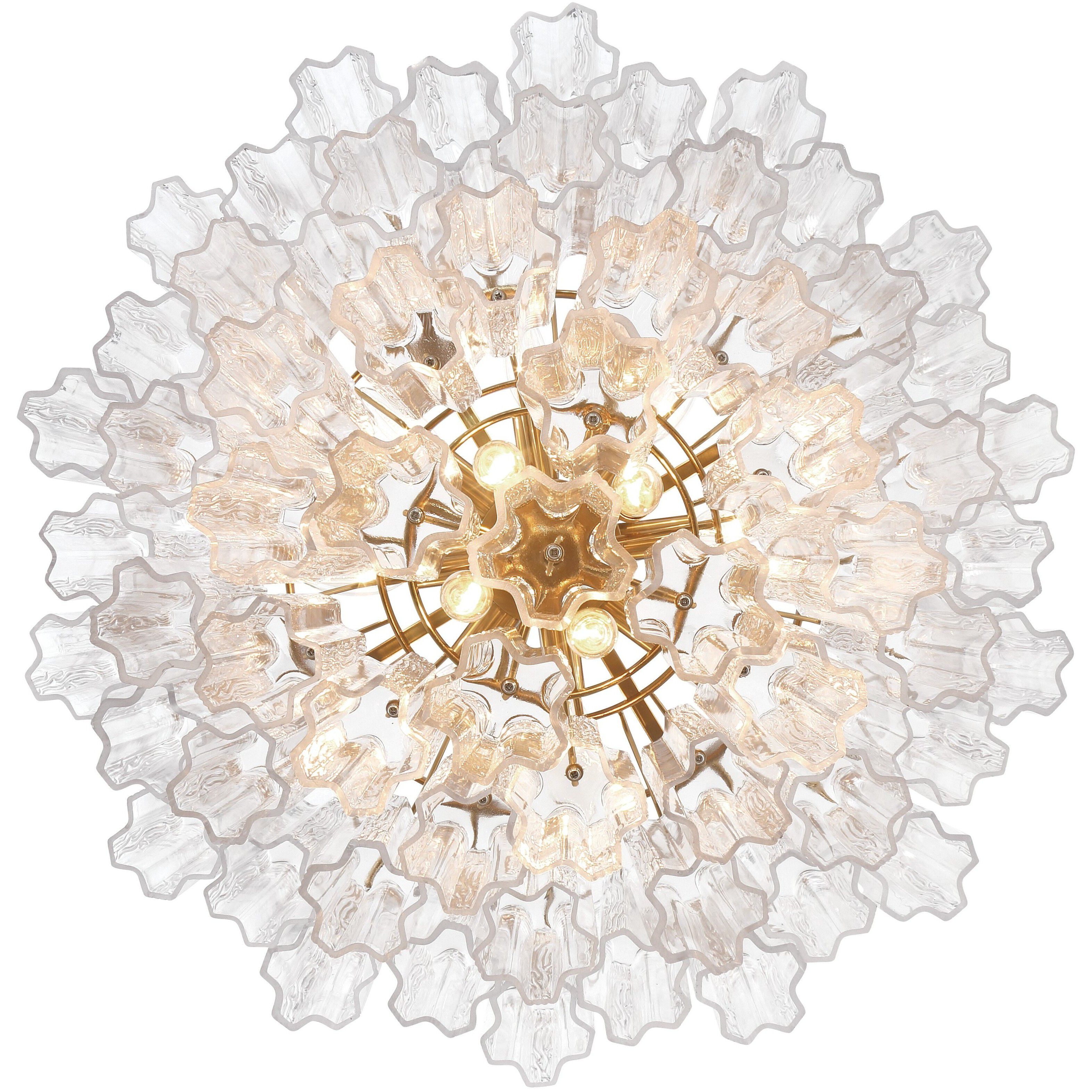 Addis 12 Light 26.75 inch Aged Brass Chandelier Ceiling Light in Tronchi Glass Clear