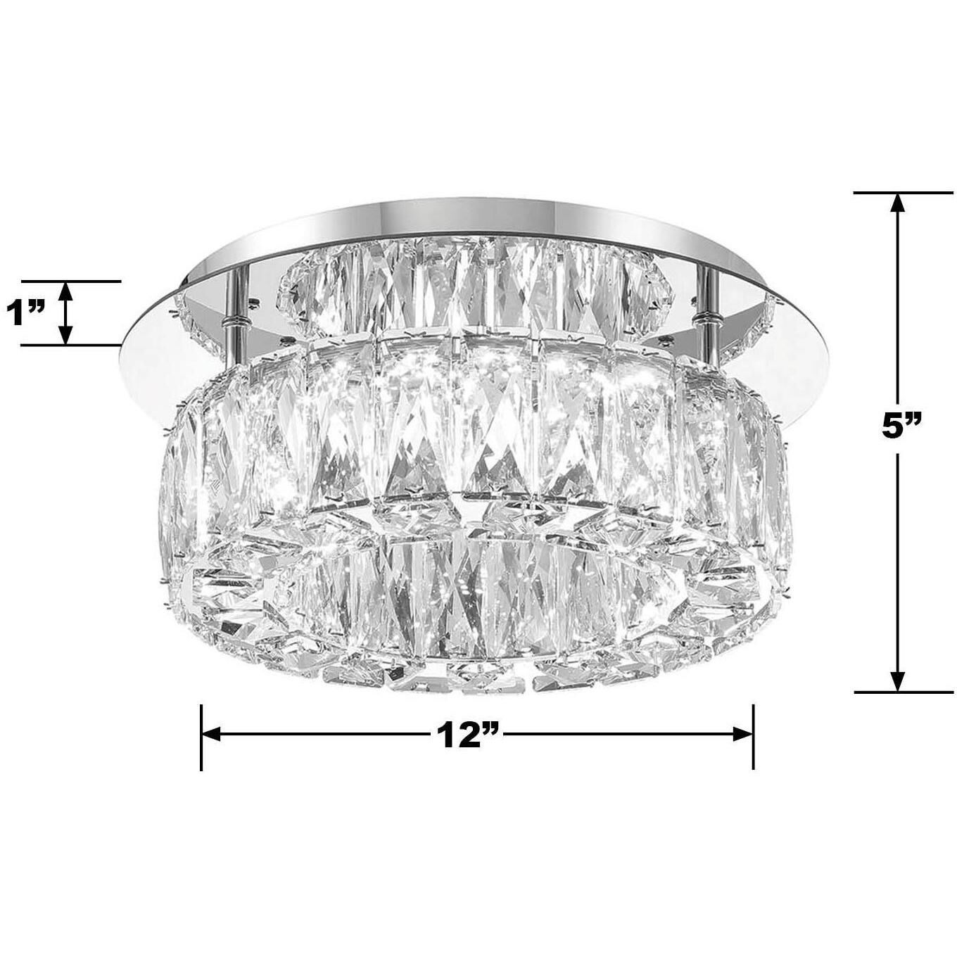 Kinsley 1 Light 12 inch Polished Chrome Flush Ceiling Light