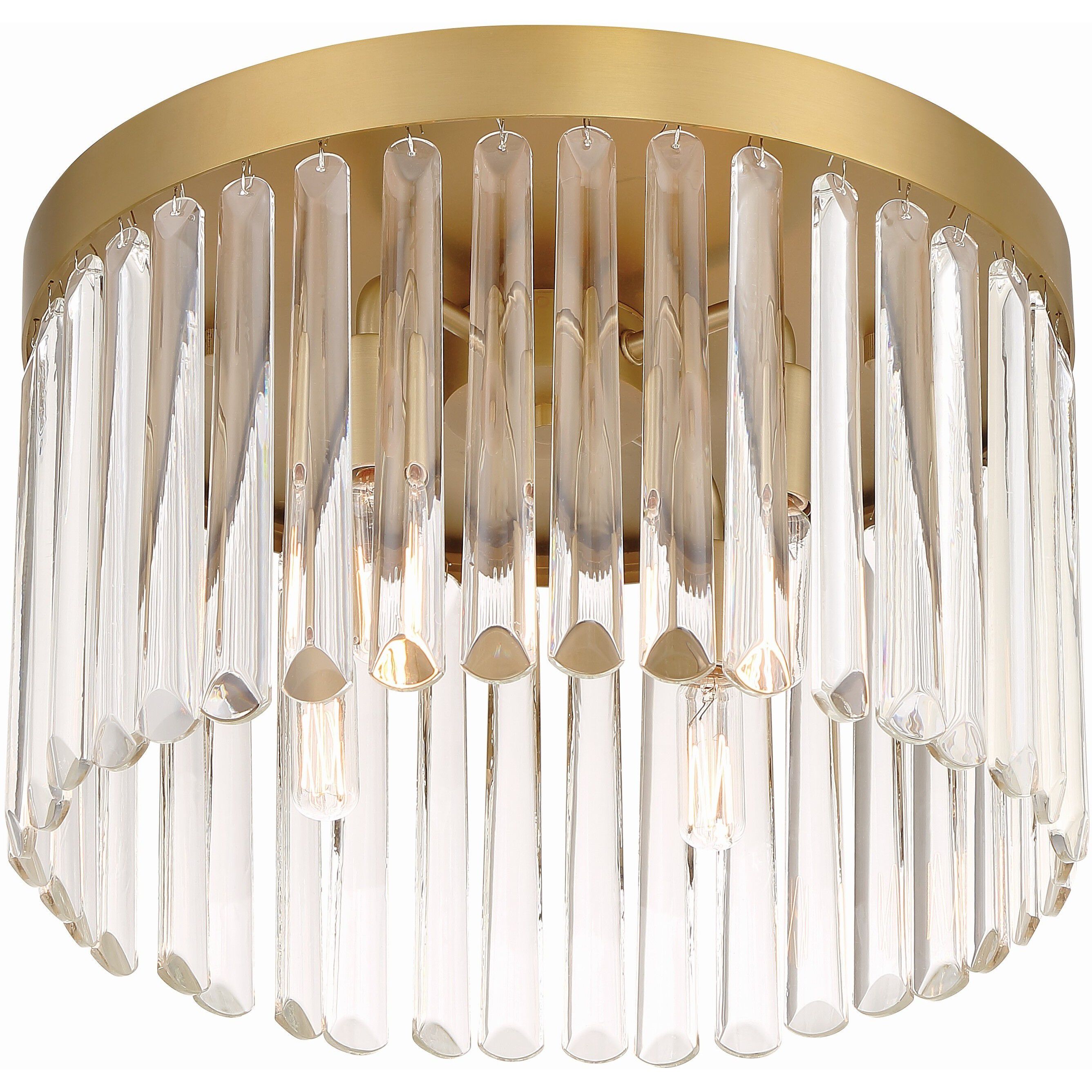 Emory 4 Light 15 inch Modern Gold Flush/Semi Flush Ceiling Light