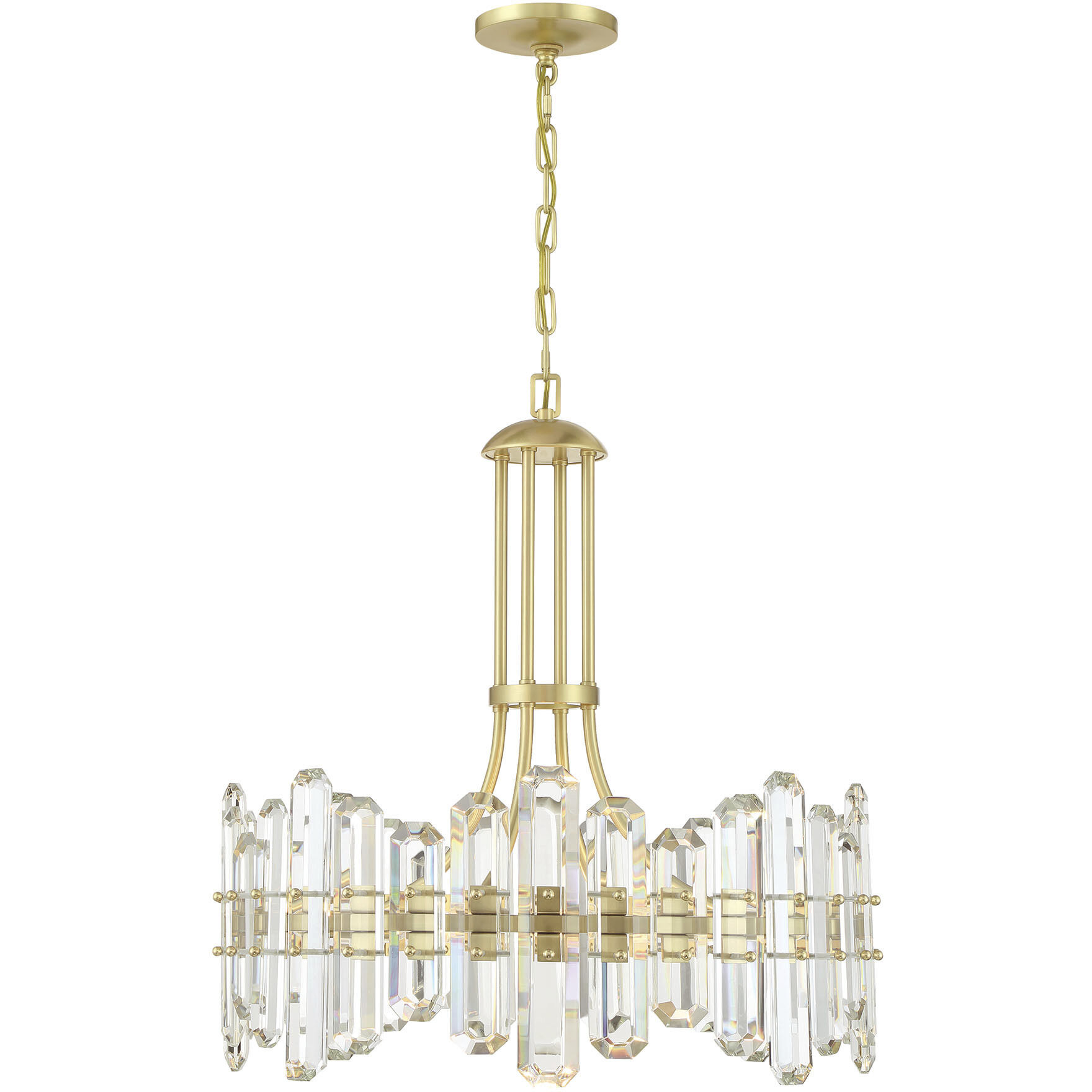 Bolton 8 Light 24.75 inch Aged Brass Chandelier Ceiling Light