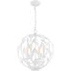 Broche 4 Light 16 inch Matte White Mini Chandelier Ceiling Light