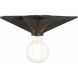 Astro 1 Light 12 inch Black Flush Ceiling Light