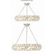 Palla 6 Light 24 inch Antique Silver Chandelier Ceiling Light