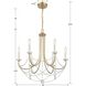 Delilah 6 Light 24 inch Aged Brass Chandelier Ceiling Light