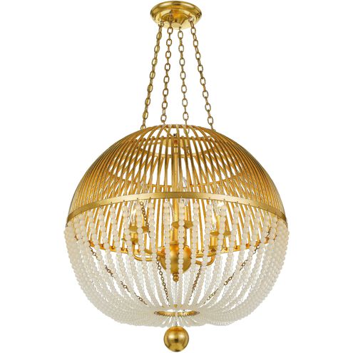 Duval 6 Light 21 inch Antique Gold Chandelier Ceiling Light