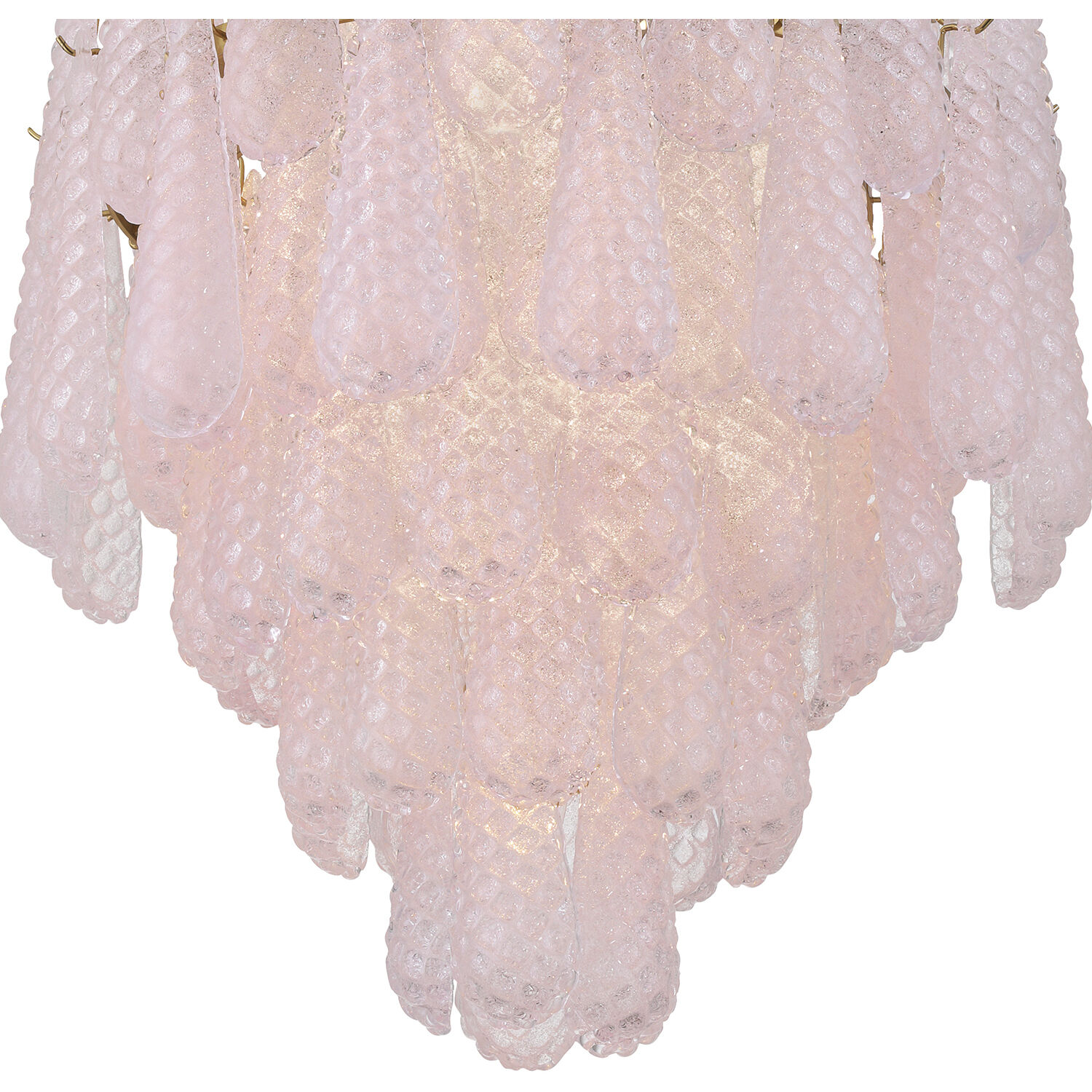 Ollie 16 Light 26.25 inch Aged Brass Chandelier Ceiling Light in Sand Glass Blush