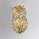 Broche 3 Light 9.5 inch Antique Gold Semi Flush Ceiling Light