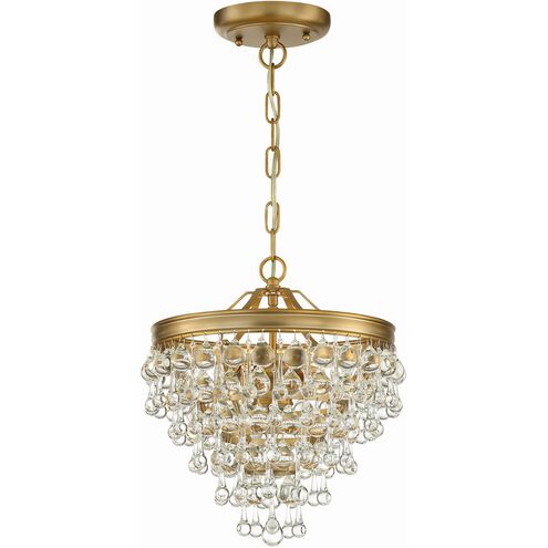 Calypso 3 Light 13 inch Vibrant Gold Chandelier Ceiling Light