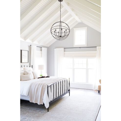 Solaris 6 Light 28.5 inch English Bronze Chandelier Ceiling Light