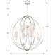 Sylvan 8 Light 40 inch Polished Nickel Chandelier Ceiling Light