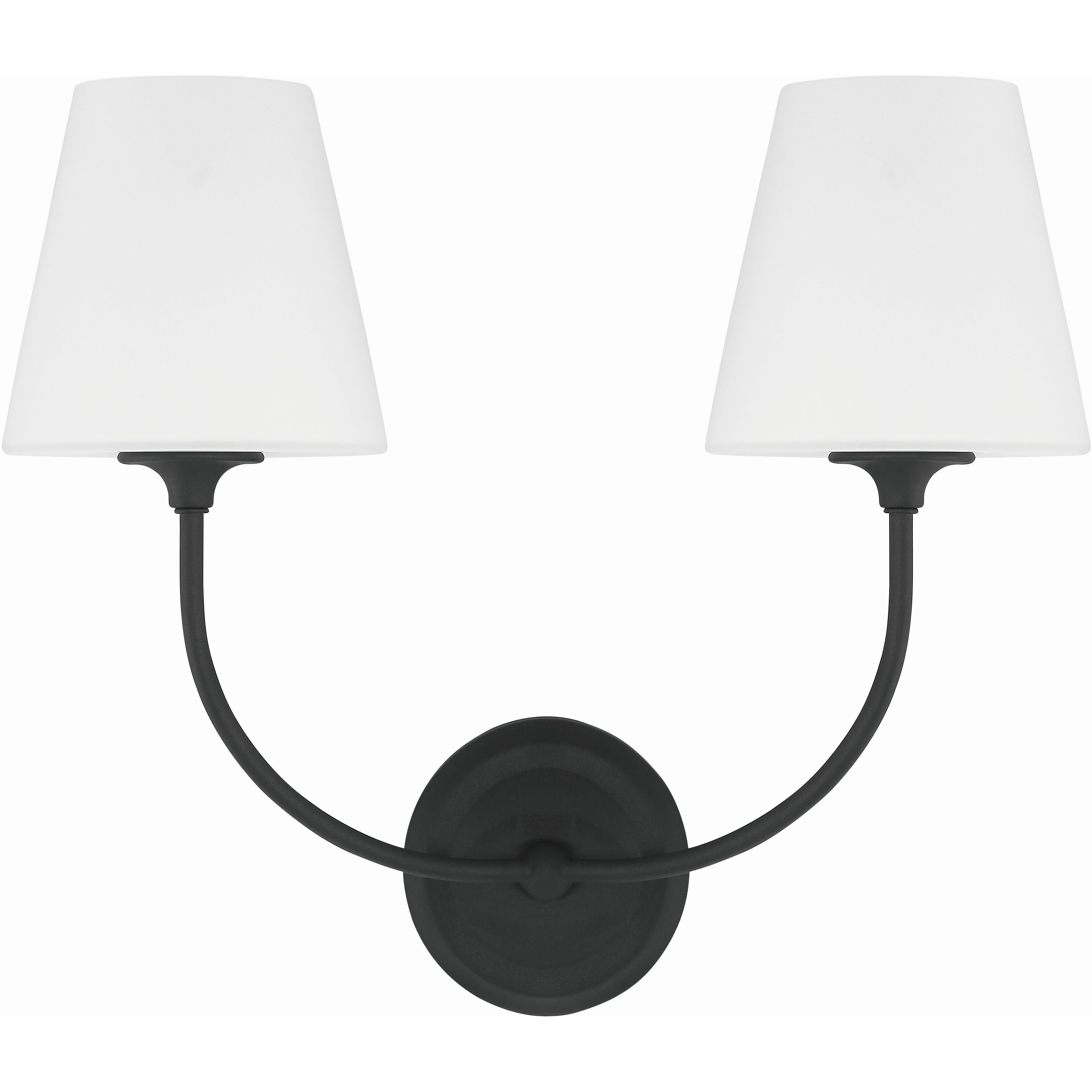 Sylvan Bath Wall Light in Black Forged
