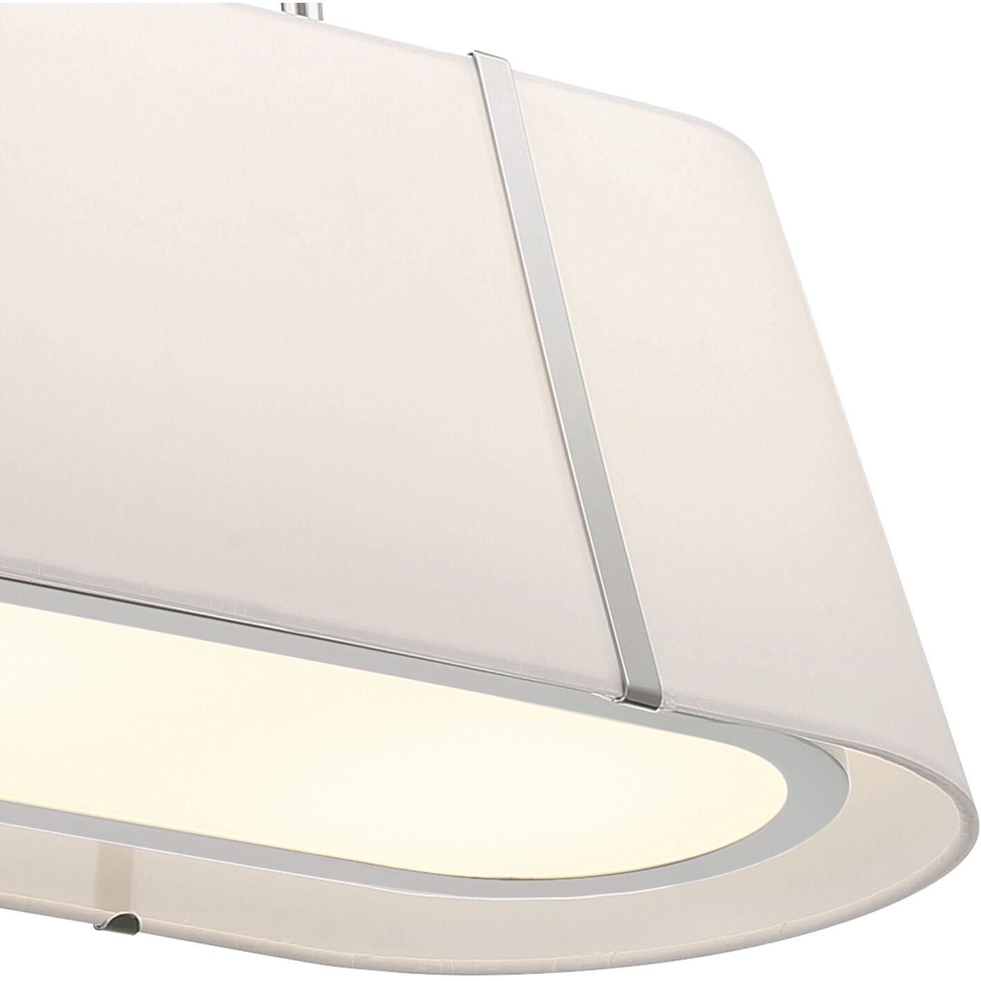 Fulton 4 Light 41.75 inch Polished Nickel Linear Chandelier Ceiling Light