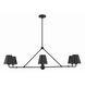 Xavier 6 Light 46 inch Matte Black Linear Chandelier Ceiling Light