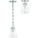 Voss 1 Light 5.75 inch Polished Nickel Semi Flush Ceiling Light