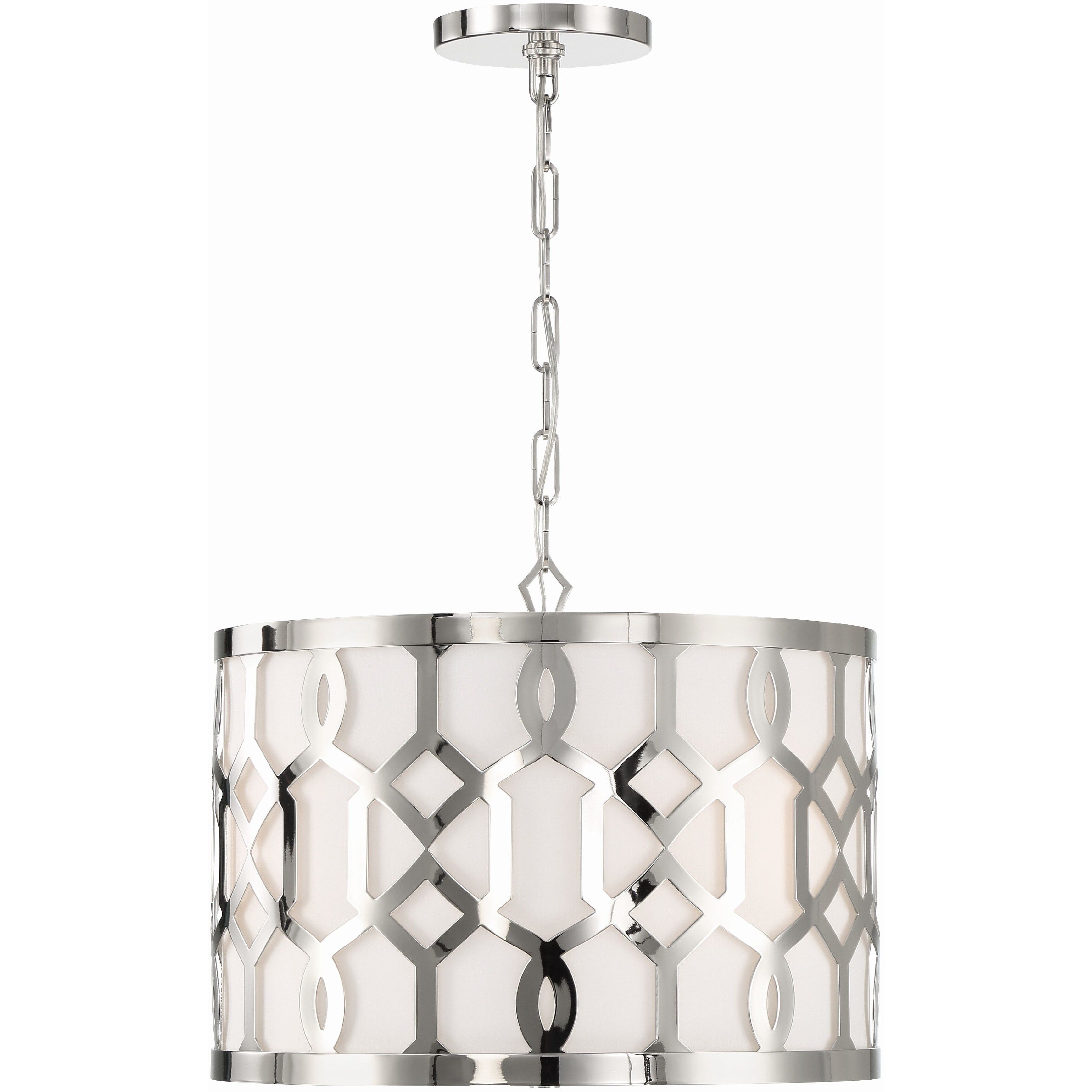 Jennings Pendant Ceiling Light in Polished Nickel