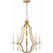 Perry 5 Light 25.5 inch Antique Gold Chandelier Ceiling Light