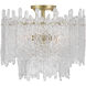 Ackerly 3 Light 16 inch Aged Brass Semi Flush Ceiling Light