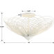Doral 3 Light 19 inch Matte White Semi Flush Ceiling Light