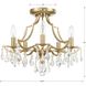 Cedar 5 Light 18.5 inch Vibrant Gold Semi Flush Ceiling Light in Clear Hand Cut