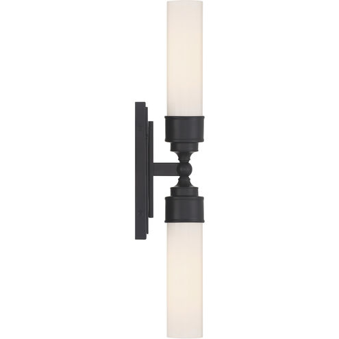 Wilcox 2 Light 5 inch Matte Black Bath Wall Sconce Wall Light